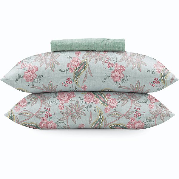 Jogo de Cama Altenburg Brisa 4 Malharia 3 Peças Queen Verde