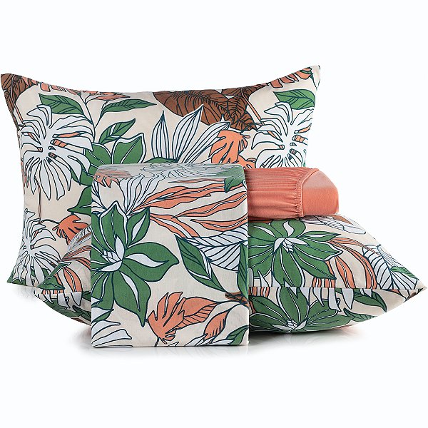 Jogo de Cama Altenburg Borogodo 7 Malharia 4 Peças Casal Lar