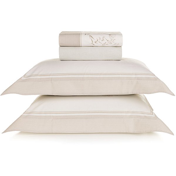Jogo de Cama Karsten Mabel 200 Fios 4 Peças Queen Off White