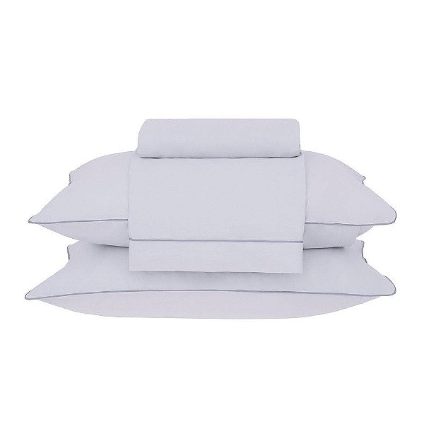 Jogo de Cama Buddemeyer Basic 180 Fios 4 Peças King Cinza
