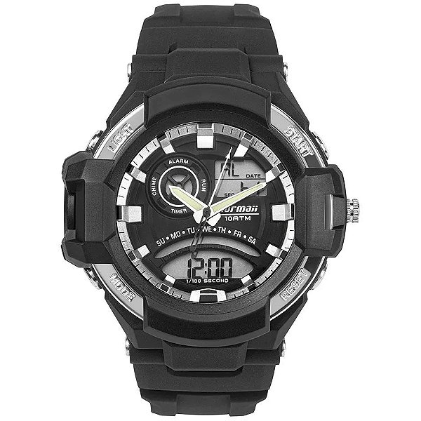 Relógio Mormaii Action MO195018P Preto Masculino