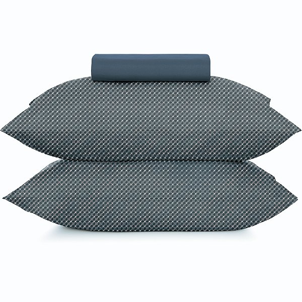 Jogo de Cama Altenburg Slim TA 3 Peças Queen Marinho