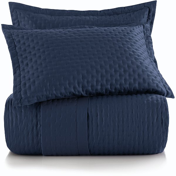 Jogo de Colcha Altenburg Diamante TA UW 3 Peças Casal Marinh