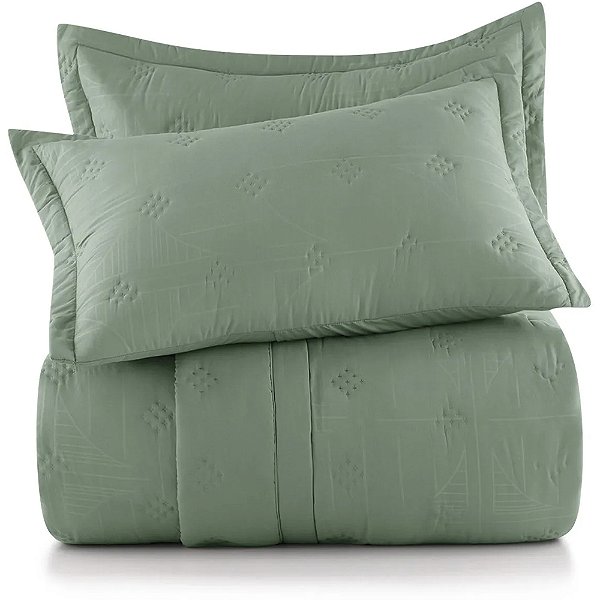 Jogo de Colcha Altenburg Catedral TA UW 3 Peças Queen Verde