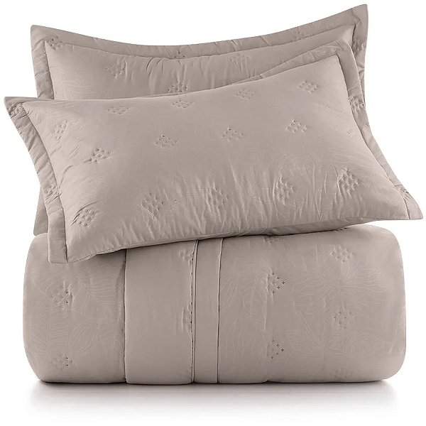 Jogo de Colcha Altenburg Flora TA UW 3 Peças King Rosa