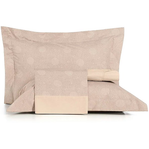 Jogo de Cama Altenburg Miragens 200 Fios 4 Peças Queen Bege