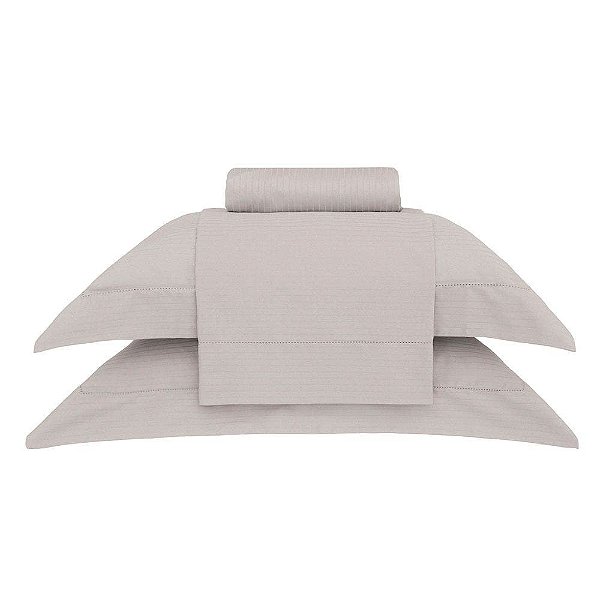 Jogo de Cama Buddemeyer Damask 300 Fios 4 Peças King Bege