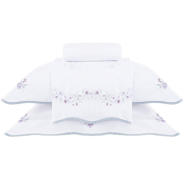 Jogo de Cama Buddemeyer Donna 200 Fios 4 Peças Queen Branco