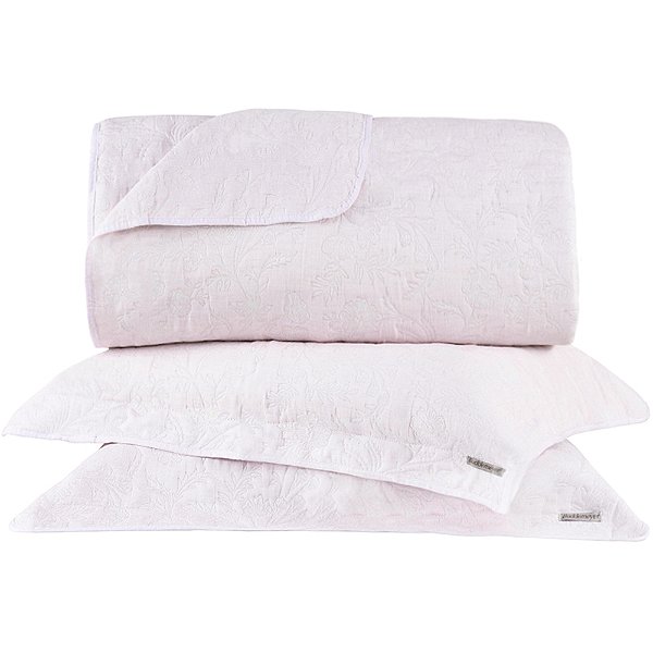 Jogo de Colcha Buddemeyer Hanna Jacquard 3 Peças Queen Rosa