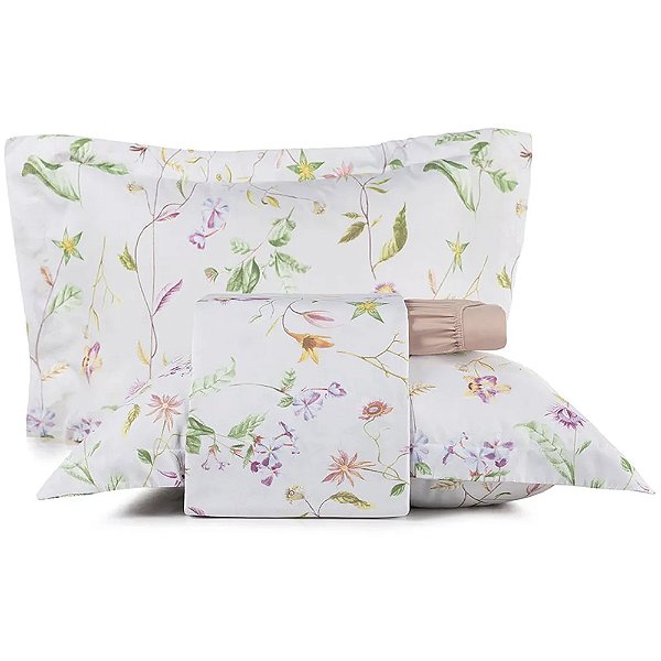 Jogo de Cama Altenburg Floralis TA 4 Peças Queen Rosa