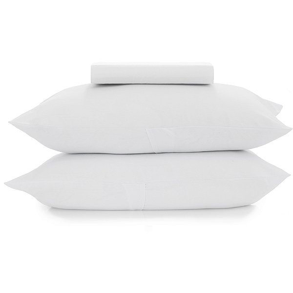 Jogo de Cama Altenburg Percal 180 Fios 3 Peças Queen Branco