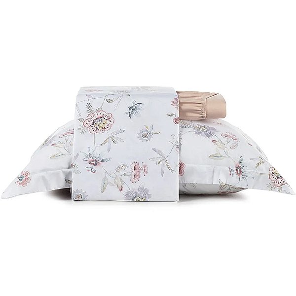 Jogo de Cama Altenburg Botanica TA 4 Peças Casal Rosa