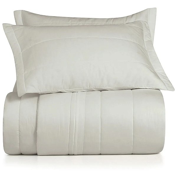 Jogo de Colcha Altenburg Marche 200 Fios 3 Peças Casal Cinza