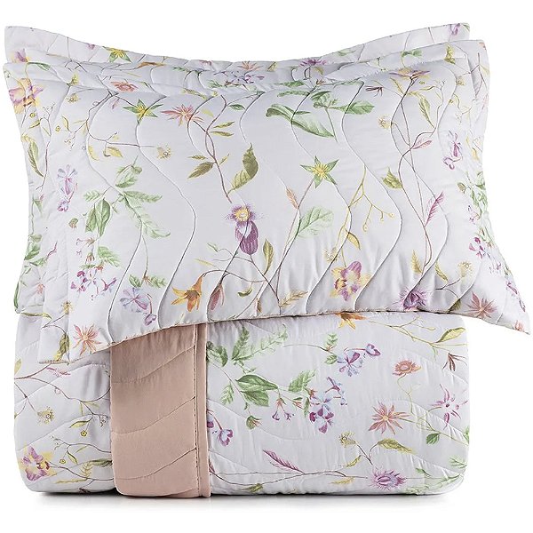 Jogo de Colcha Altenburg Floralis TA 3 Peças King Rosa