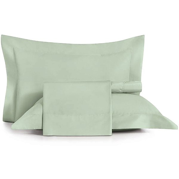 Jogo de Cama Altenburg Claro 200 Fios 4 Peças Casal Verde