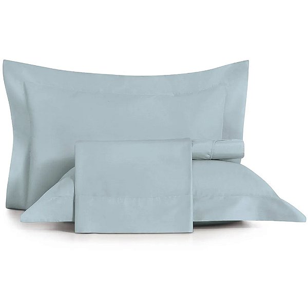 Jogo de Cama Altenburg Lux 200 Fios 4 Peças Casal Azul