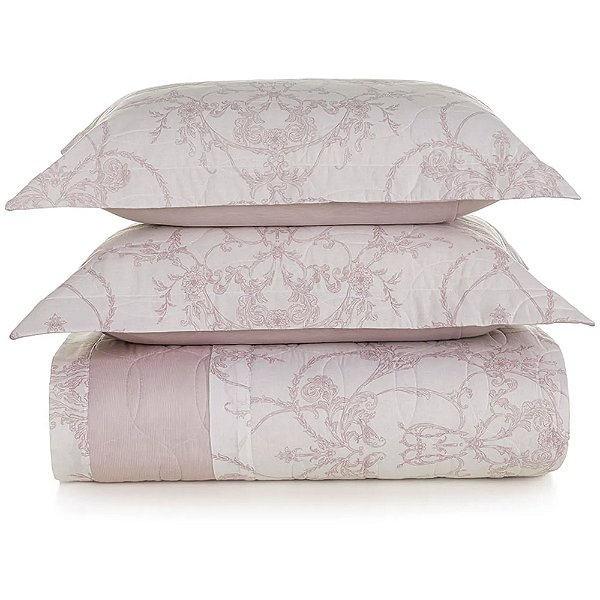 Jogo de Colcha Karsten Prisma 160 Fios 3 Peças King Rosa