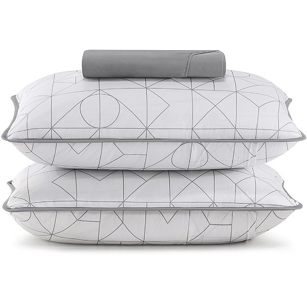 Jogo de Cama Lynel Urban Malha 3 Peças Queen Cinza