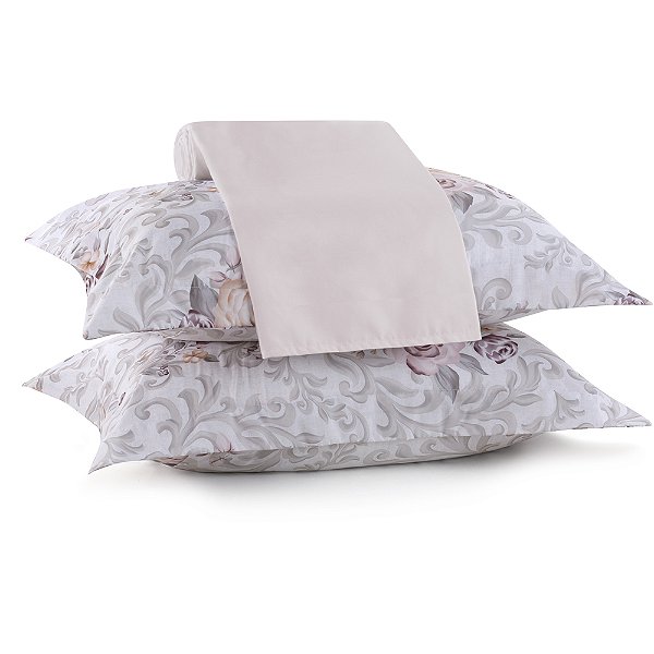 Jogo de Cama Lynel Aquarelle Sofistic 3 Peças Queen Rosa