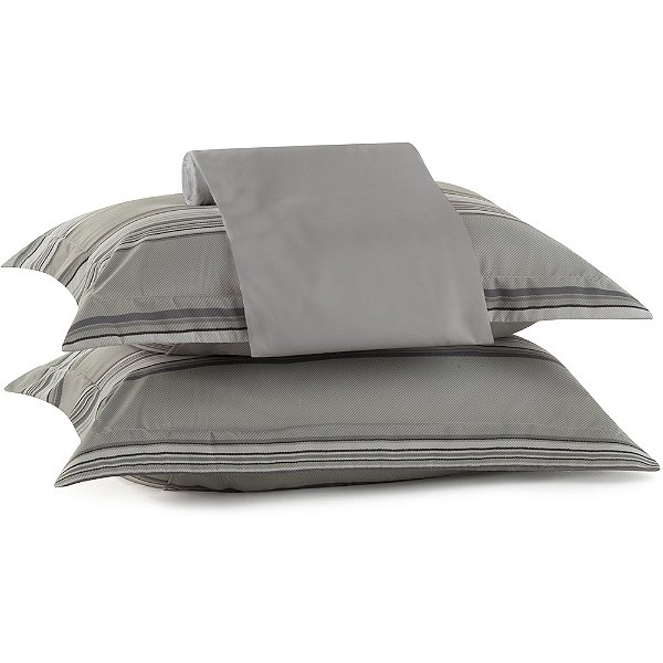 Jogo de Cama Lynel Twill Sofistic 3 Peças Casal Cinza