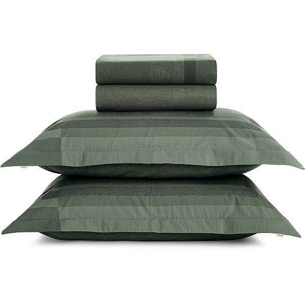 Jogo de Cama Karsten Icaro 200 Fios 4 Peças Queen Verde