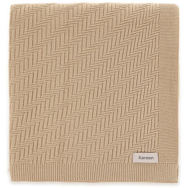 Manta Decorativa Karsten Salina Tricot Bege