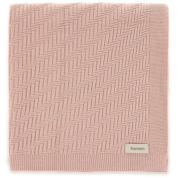 Manta Decorativa Karsten Salina Tricot Rosa