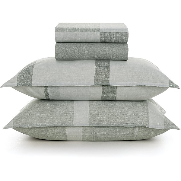 Jogo de Cama Karsten Adam 160 Fios 4 Peças Queen Verde