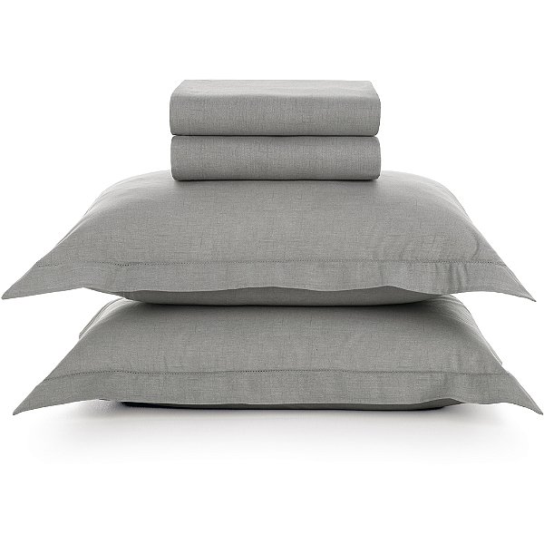 Jogo de Cama Karsten Tesso Confection 4 Peças Casal Cinza