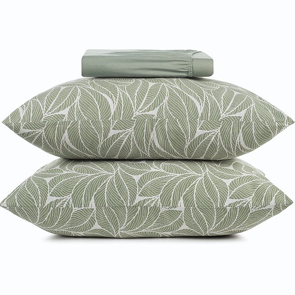 Jogo de Cama Altenburg Tahaa Malha 3 Peças Queen Verde