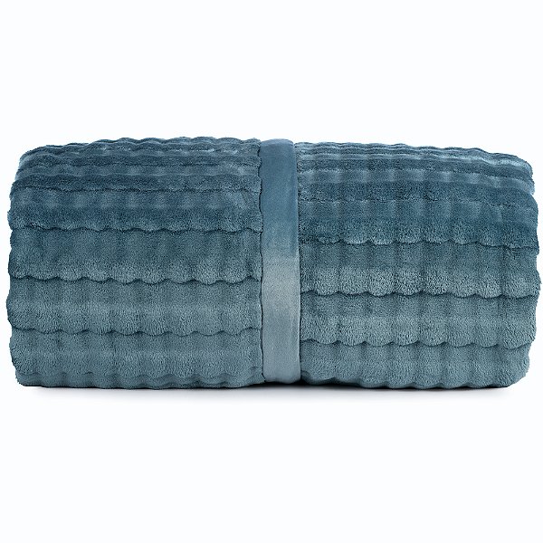 Cobertor Altenburg Desert Blend Plush Queen Azul