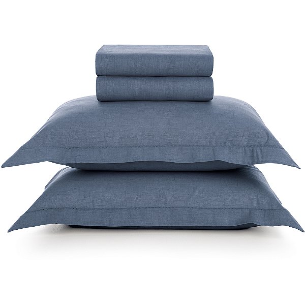 Jogo de Cama Karsten Tesso Confection 4 Peças King Marinho