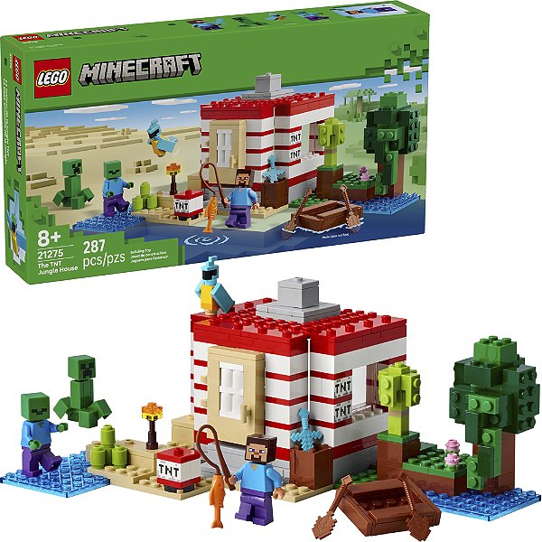Lego Minecraft Casa Dinamite na Selva 21275 com 287pcs