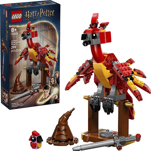 Lego Harry Potter Fawkes Fenix Dumbledore 76448 com 299pcs