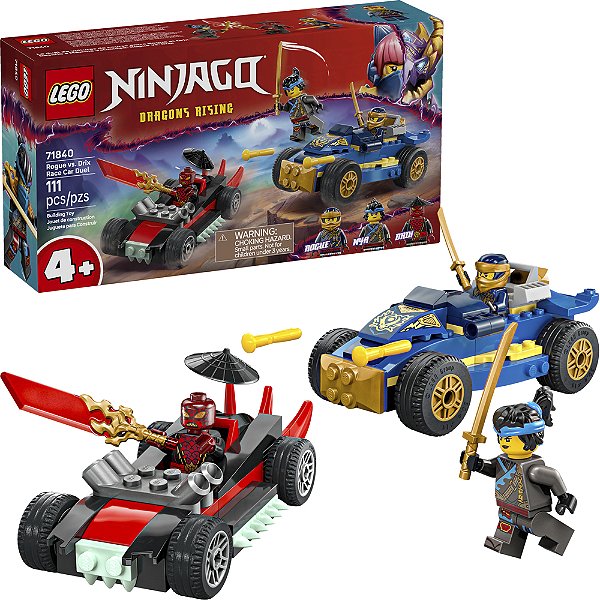 Lego Ninjago Corrida Rogue vs Drix 71840 com 111pcs