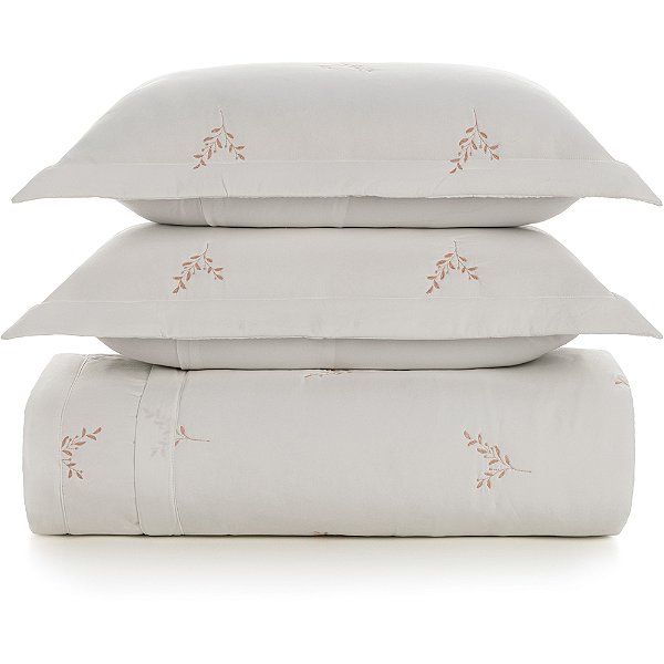 Jogo de Colcha Karsten Lina 200 Fios 3 Peças Queen Branco