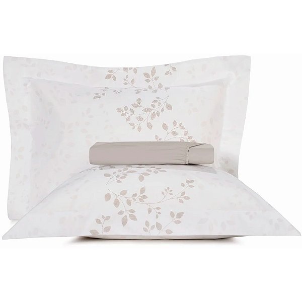 Jogo de Cama Altenburg Pétalas 200 Fios 3 Peças Casal Cinza