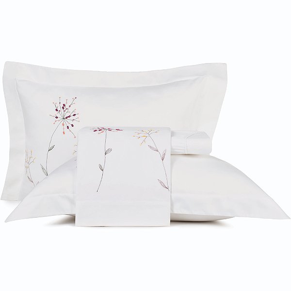 Jogo de Cama Altenburg Anise 300 Fios 4 Peças King Branco