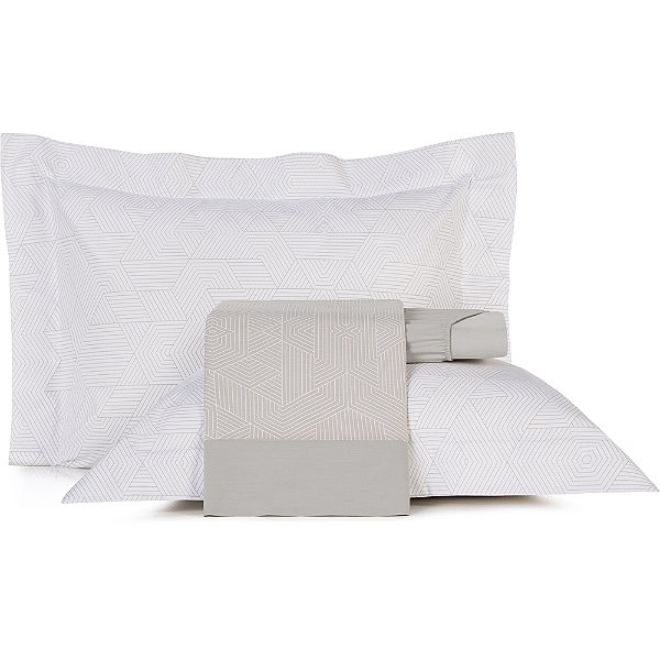 Jogo de Cama Altenburg Lito 200 Fios 4 Peças Casal Bege