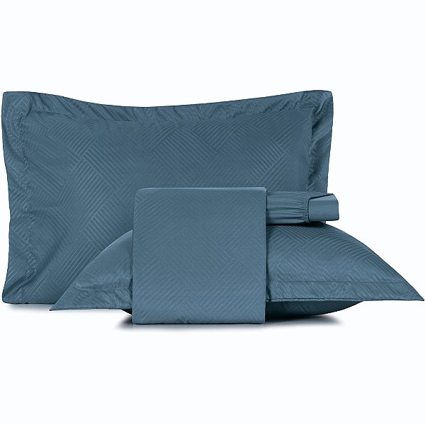 Jogo de Cama Altenburg Mural Ta Uw 4 Peças Queen Azul