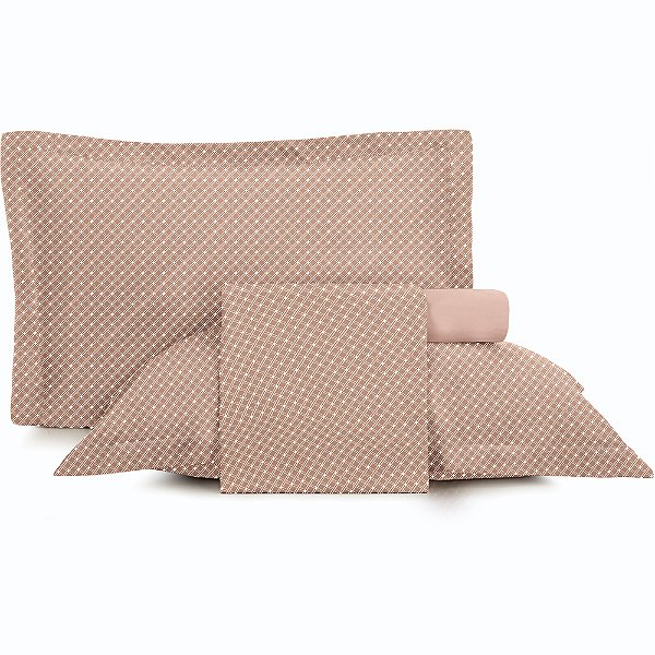 Jogo de Cama Altenburg Slim Lotus Ta 4 Peças King Rosa