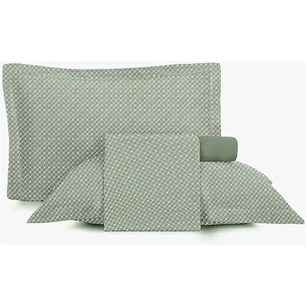 Jogo de Cama Altenburg Slim Organic Ta 4 Peças King Verde