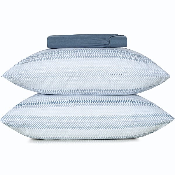 Jogo de Cama Altenburg Diretrix Ta 3 Peças King Azul