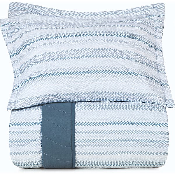 Jogo de Colcha Altenburg Diretrix Ta 3 Peças Casal Azul