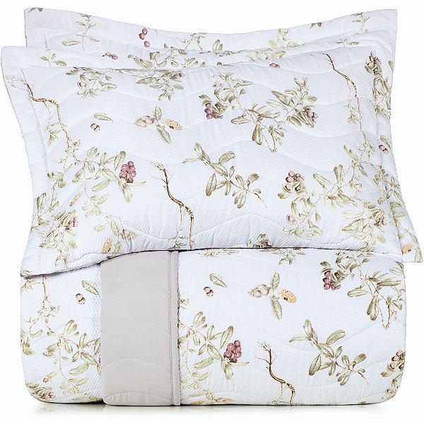 Jogo de Colcha Altenburg Guarana Ta 3 Peças Queen Branco