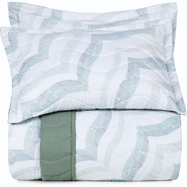 Jogo de Colcha Altenburg Marine Ta 3 Peças Queen Verde