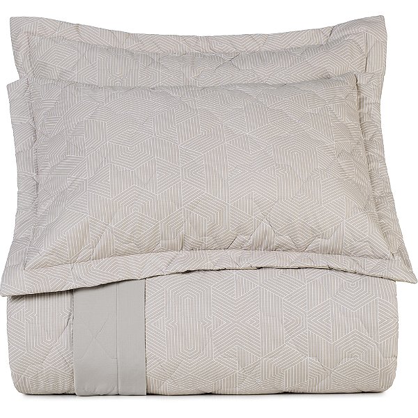 Jogo de Colcha Altenburg Lito 200 Fios 3 Peças Casal Bege