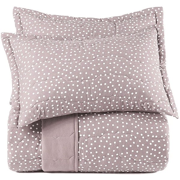 Jogo de Colcha Altenburg Bits Malha 3 Peças Queen Rosa