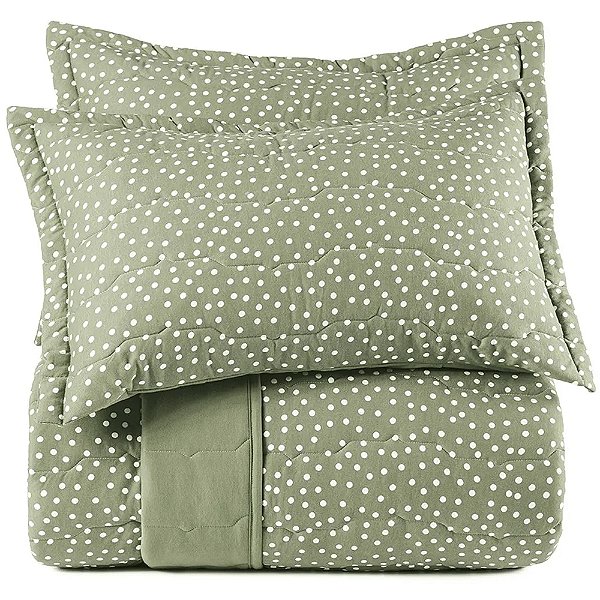 Jogo de Colcha Altenburg Bits Malha 3 Peças Queen Verde