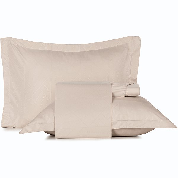 Jogo de Cama Altenburg Orbe Ta Uw 4 Peças King Bege